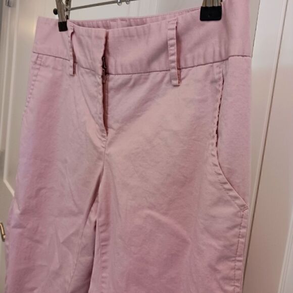 Daisy Fuentes Cotton Cropped Pants Khaki Pink - Picture 1 of 9